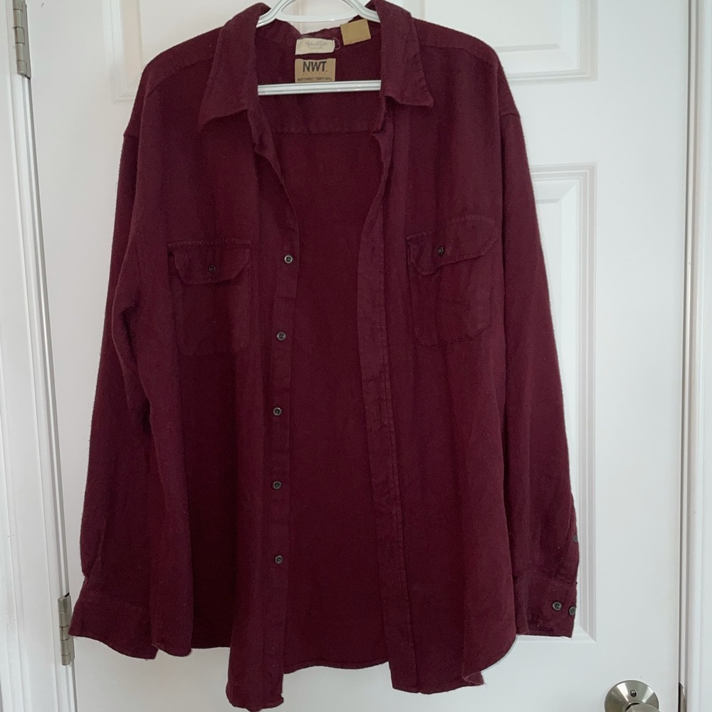 Oversized Distressed Flannel